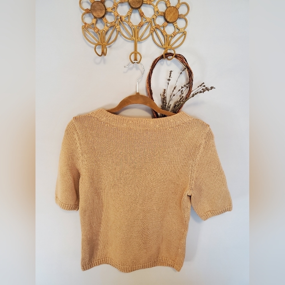 Talbots Womans Tan Ribbed Sweater - Picture 7 of 10